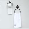 Iron Art Black Irregular Towel Ring for Hotel Bathroom
