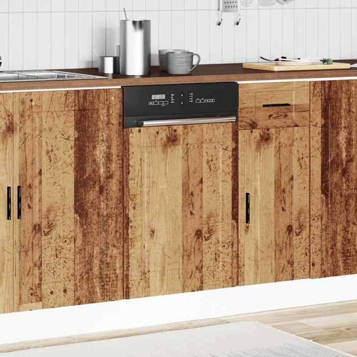 VidaXL Dishwasher Panel Porto Old Wood 45x1.5x67 Cm 854135