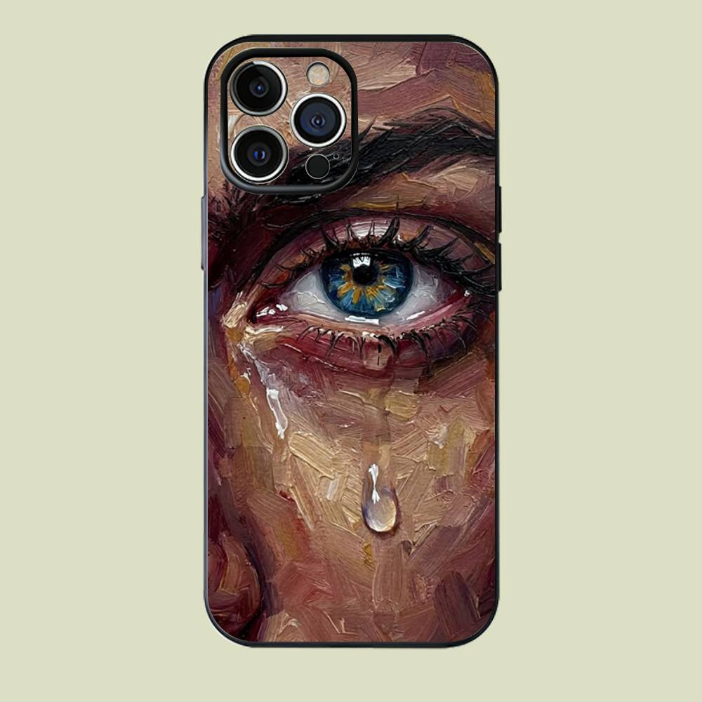 Colorful eyes Silicone Soft Phone Case For iPhone17,16,15,14,13,12,11 Pro Max Plus mini XS XR SE Cover