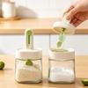 Sealed Glass Seasoning Jar Leak-proof Salt Storage Box Multi-functional Spice Jar Cabinet