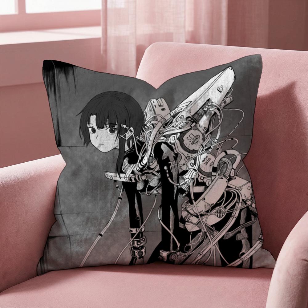 S-Serial Experiments L-Lain Cushion Cover Multi-Scene Pillow Cover for Home & Car - Reversible, Soft & Durable for Daily Use
