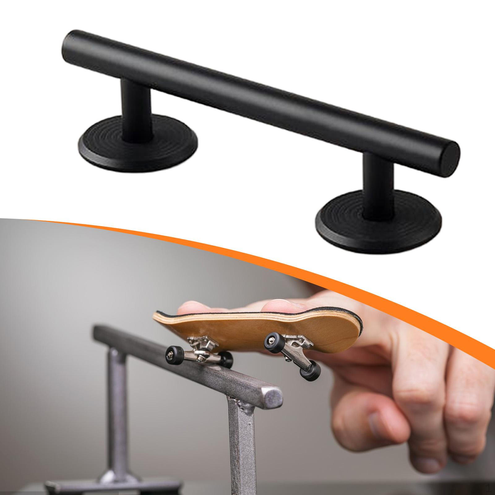 

Fingerboard Round Rail Finger Board Training Accessory Metal Deck Great Add Educational Toy Black 15cm