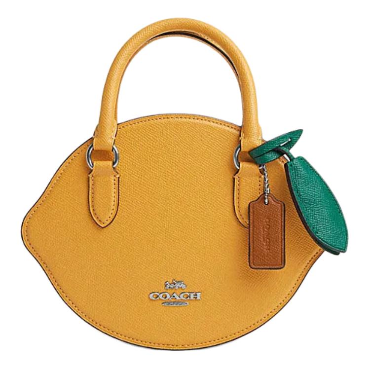 

Coach Lemon 21 Logo Zip Closure Leather Crossbody Bag Unisex Crossbody Bag Honeycomb CR251-SVRGJ Basic Set (Bag+Dust Bag)