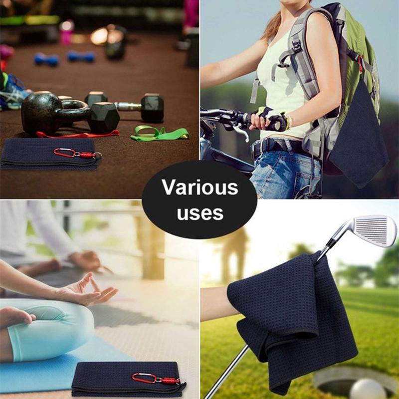 Outdoor Golf Towel Magnetic Clip Magnetic Towel with Magnetic Buckle Design Towel Hook Golf Towel for Men Women