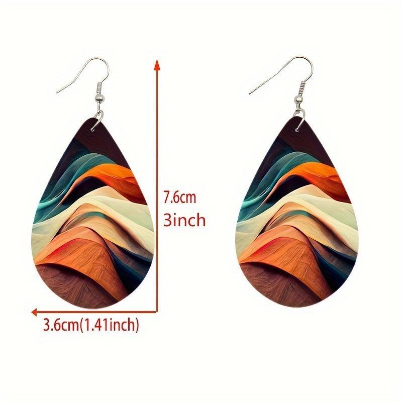 Retro Bohemian Colorful Teardrop Earrings - Double-Sided Jewelry