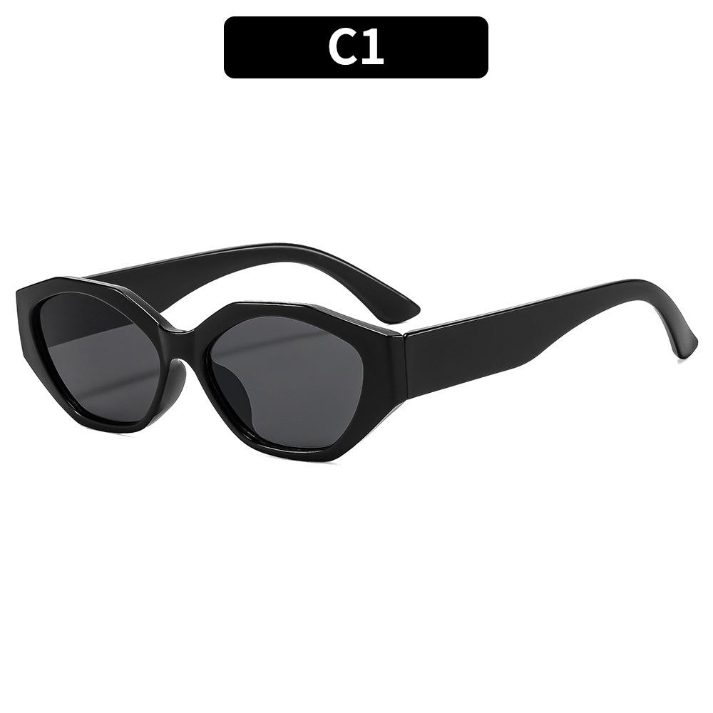 Women s sunglasses - unisex retro small frame polygonal cat-eye sunglasses