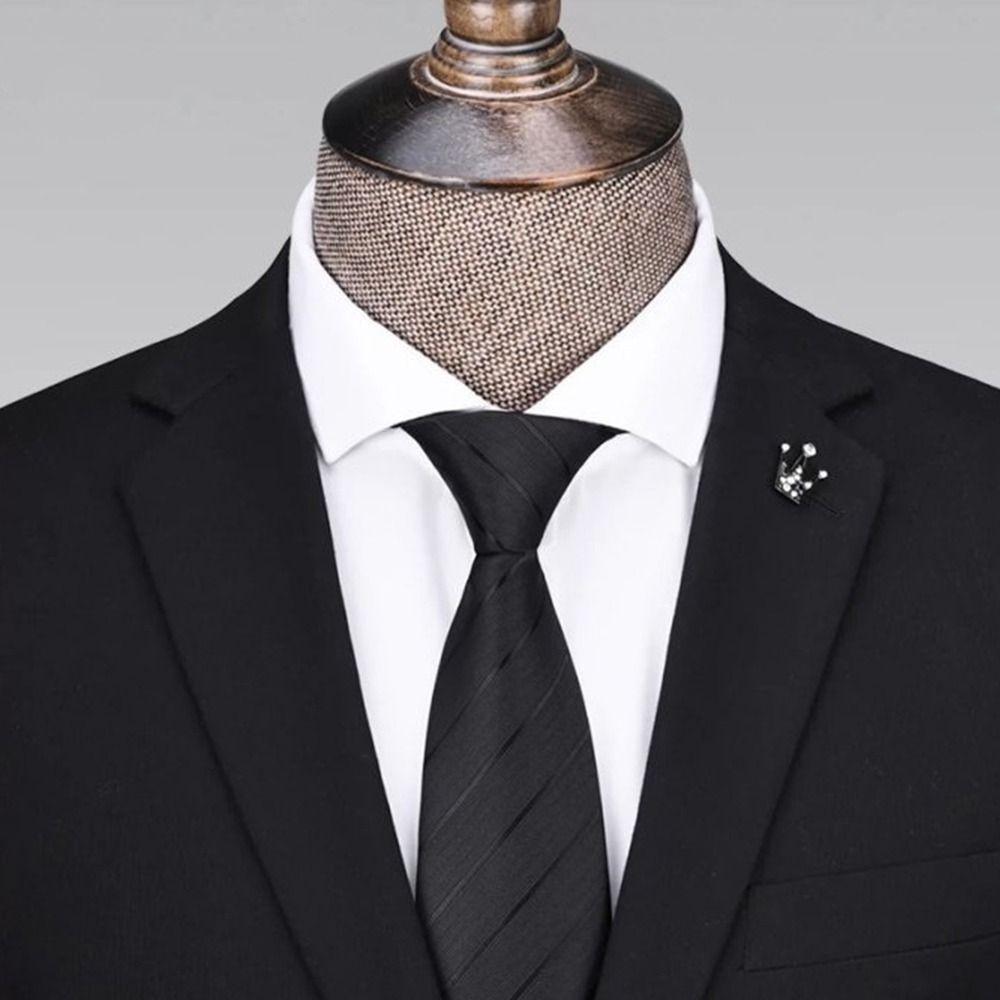 Blue Black Necktie Adjustable Zipper Tie Elegant Wedding Groom Tie Gifts