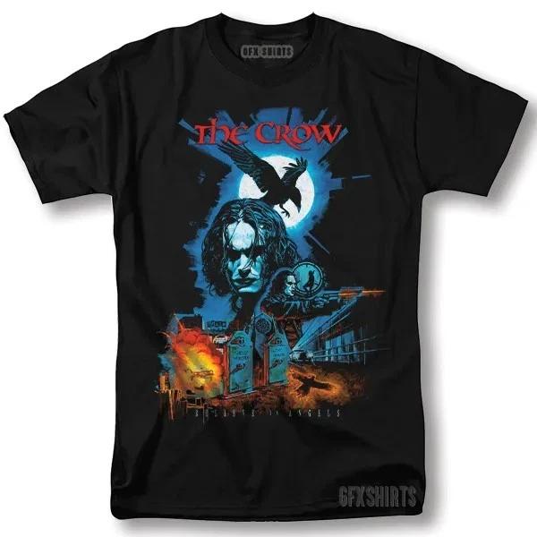 The Crow Movie T-Shirt Brandon Lee Cotton T-Shirt Unisex Graphic Print Tee XL