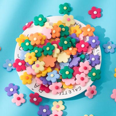 Hanmade Decorative Patch 10pcs Frosted Floret Patch Hair Accessories Material Matte Five-petal Flower Small Fresh Refrigerator Sticker