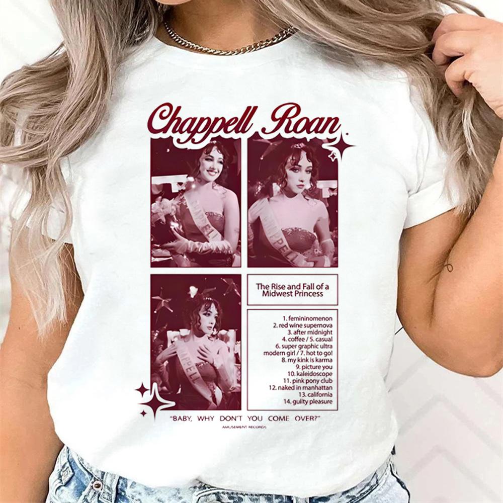 Chappell Roan t shirt girl Retro 80s Grunge harajuku Comfortable t shirt 2000s Psychedelic Comfortable Punk Vintage Digital