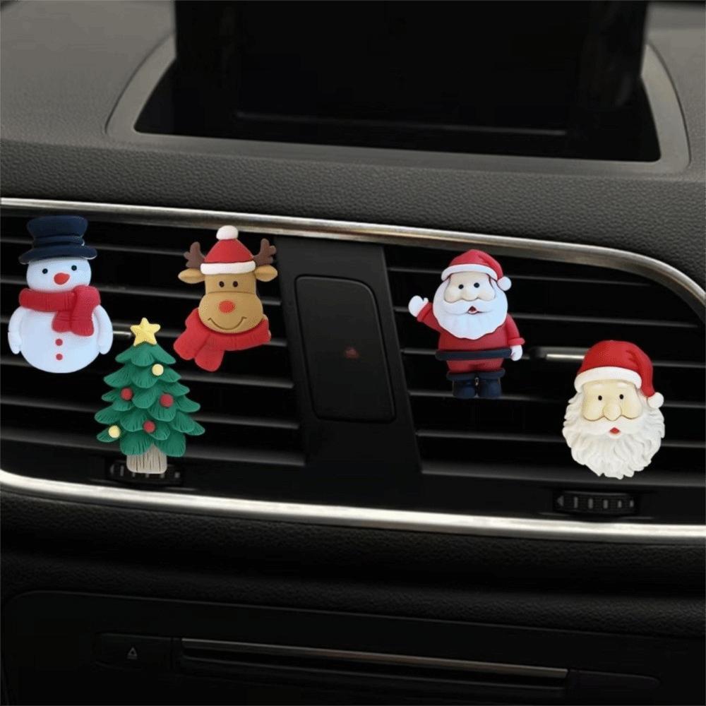 Creative Christmas Car Aromatherapy Vent Clip Resin Air Vent Fragrance Clip  Christmas