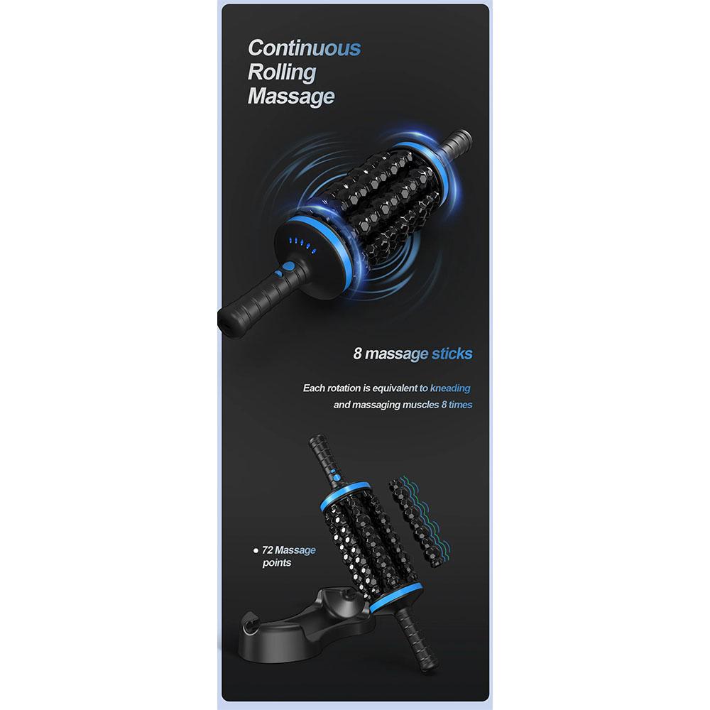 Massageador Corporal de Rolo Sem Fio Relaxamento Muscular e Fascial Vibradores Exercício de Fitness em Casa Relaxamento Abdominal e das Pernas Alívio da Dor