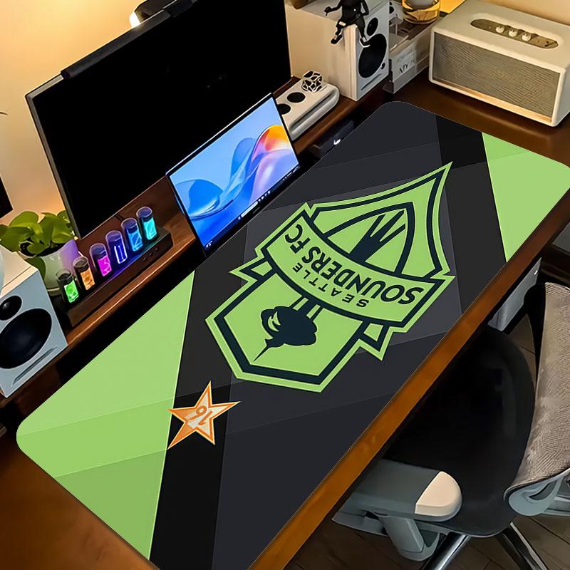 FC Seattle Sounders Mouse Pad, Large Gaming Desk Mat, Non-slip XXL Mousepad for Laptop & Tablet, Mini PC Playmat with Stitched Edges