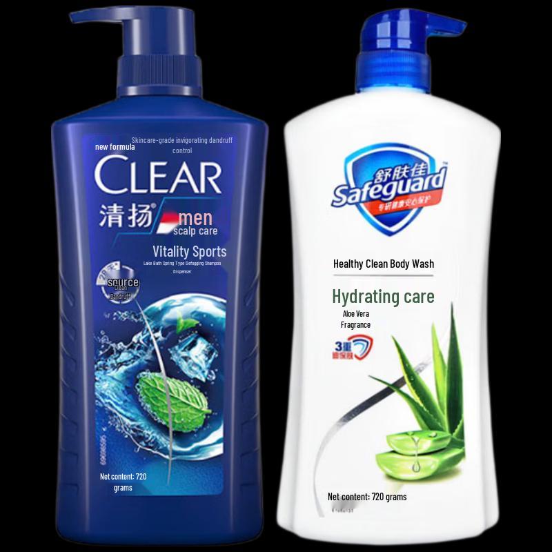 Набор Clear Men Sport Ментоловый Шампунь и Гель для душа Safeguard