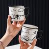 Retro Ceramic Cup, Cute Mug, Office Men'S And Women'S High-Value Water Cup, Souvenir, Household Water Cup, Gift Cup