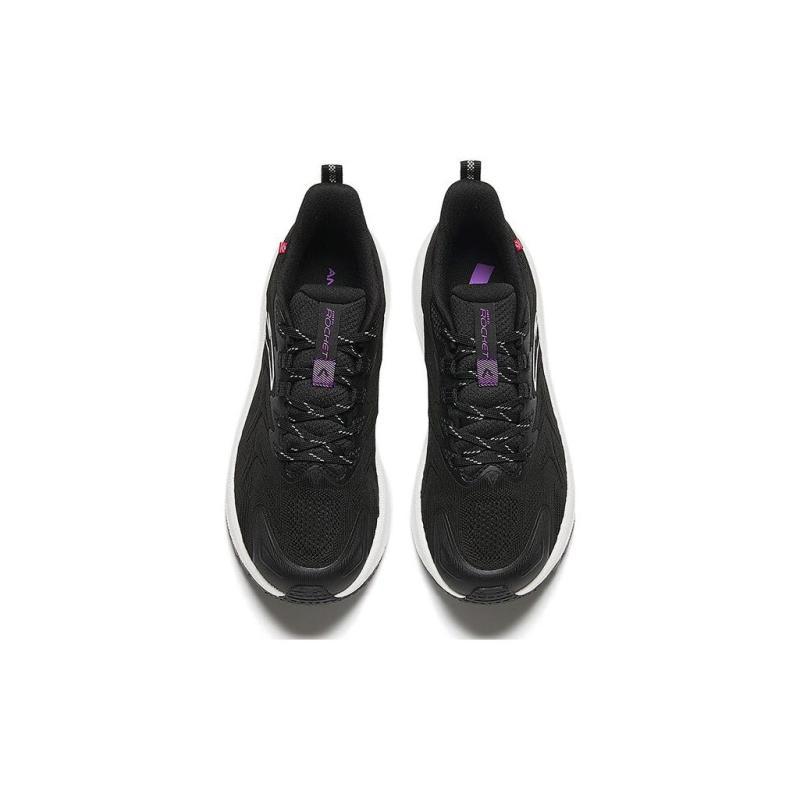 Anta Rocket 5.0 Cushioning Slip Resistant Low top Nitrogen Technology Training Running Shoes Women's Black Sneakers 122345523-7