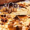 6Pcs/Set Christmas Cookie Cutter Gingerbread Xmas Tree Mold Christmas Cake Decoration Tool Navidad Gift DIY Baking Biscuit Mould