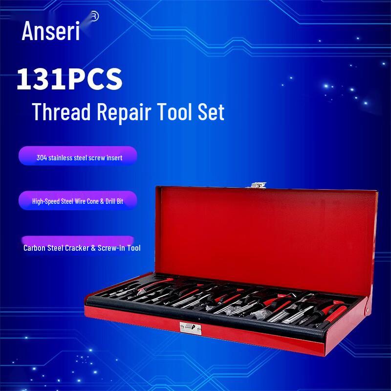 Ansell 131-Piece Thread Repair Tool Kit