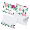 Clickedin Thank You Cards, Stylish Floral Printed, 24 Cards and Envelopes