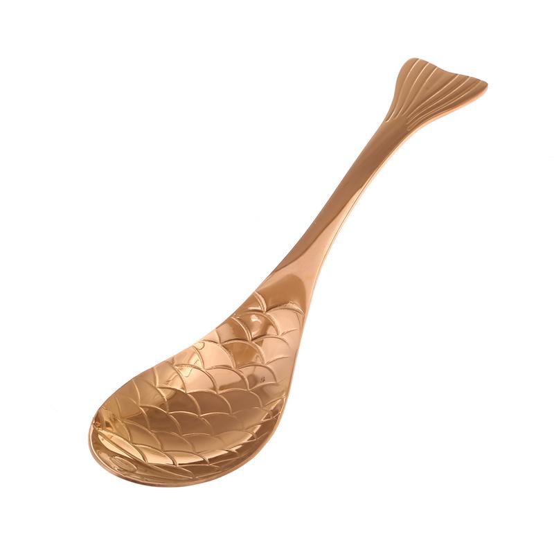 304 Stainless Steel Mermaid Spoon Cute Big Soup Spoon Shape Food Grade Cutlery