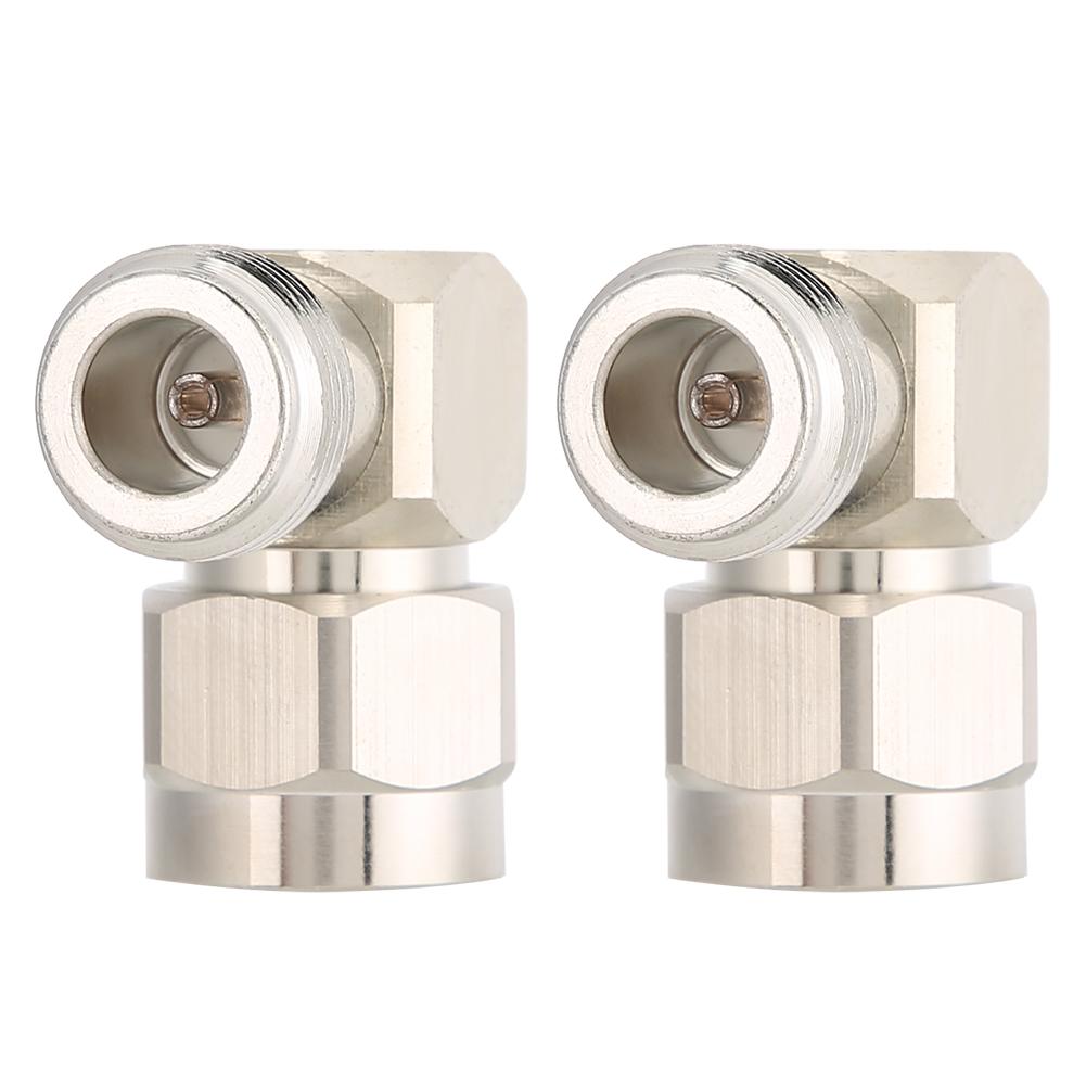 2pcs 50ohm N Male to N Female Right Angle Adapter Convertor N Connector