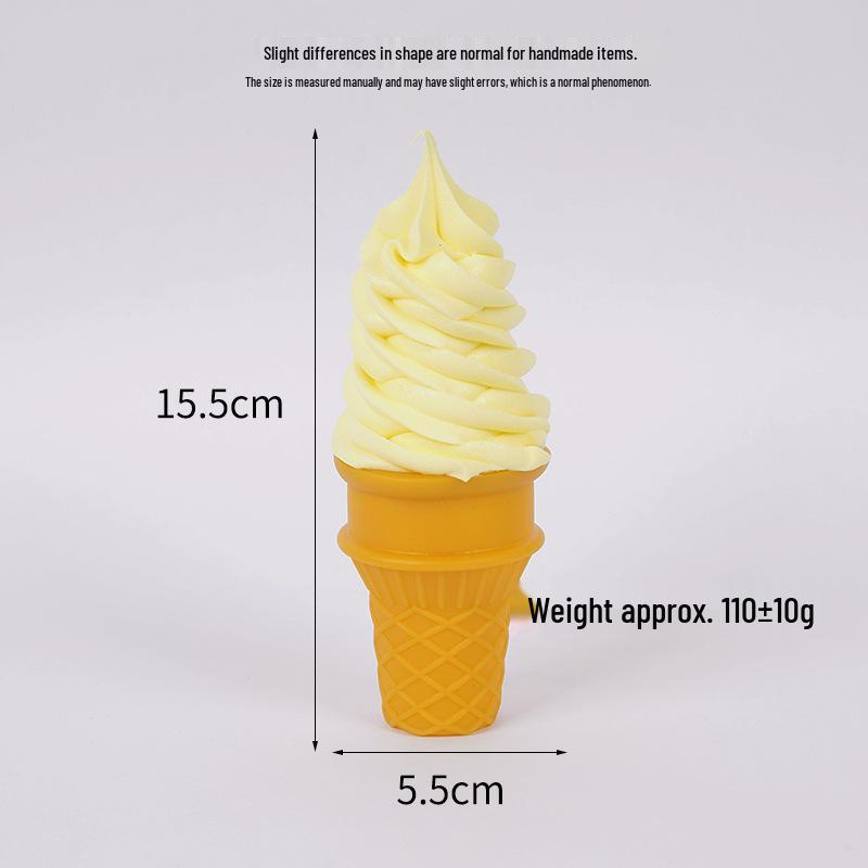 Simulation Ice Cream Cone Prop: Crispy Sweet Cone Model for Night Market Stall or Dessert Decor