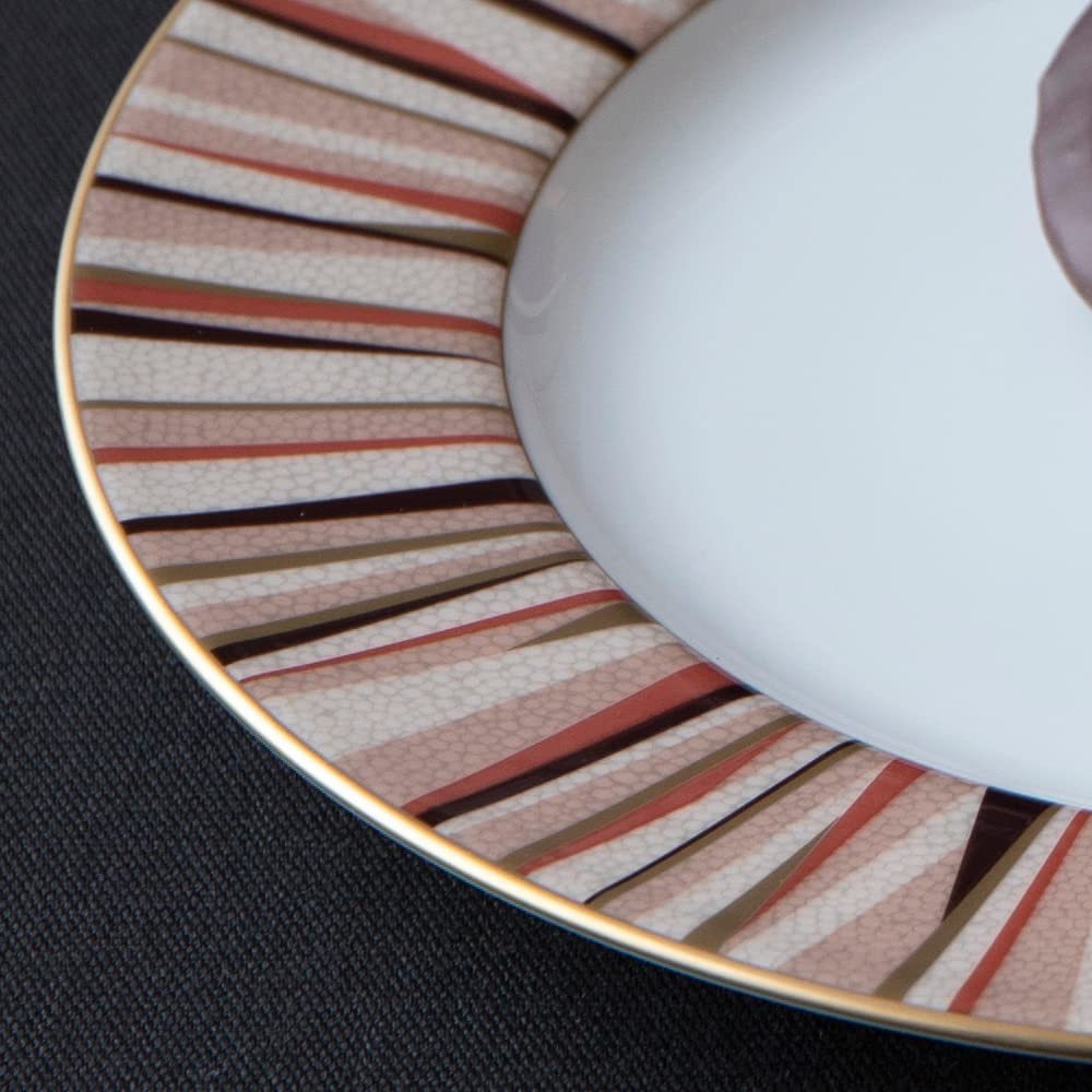 NARUMI Shagreen Plate, 21cm, Orange, Modern and Simple Design, Stylish Flat Plate, Gift Boxed, 52148-1086