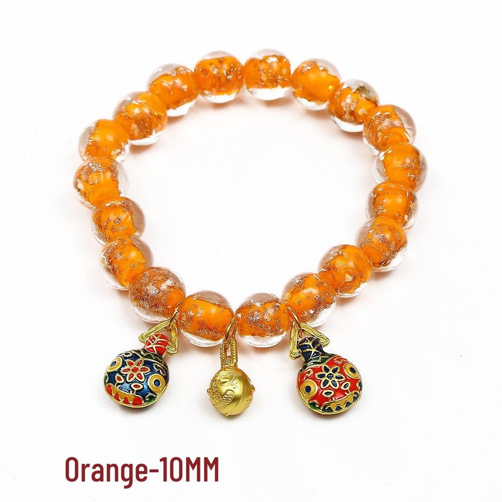 Gold Foil Glazed Devouring Beast Women's Luminous Bracelet