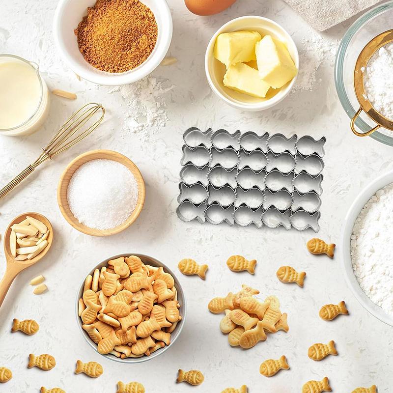 Fish Cookie Cutter Stainless Steel Fish Cracker Cookie Cutter Unique Fish Cookie Molds Mini Cookie Cutters For Baking