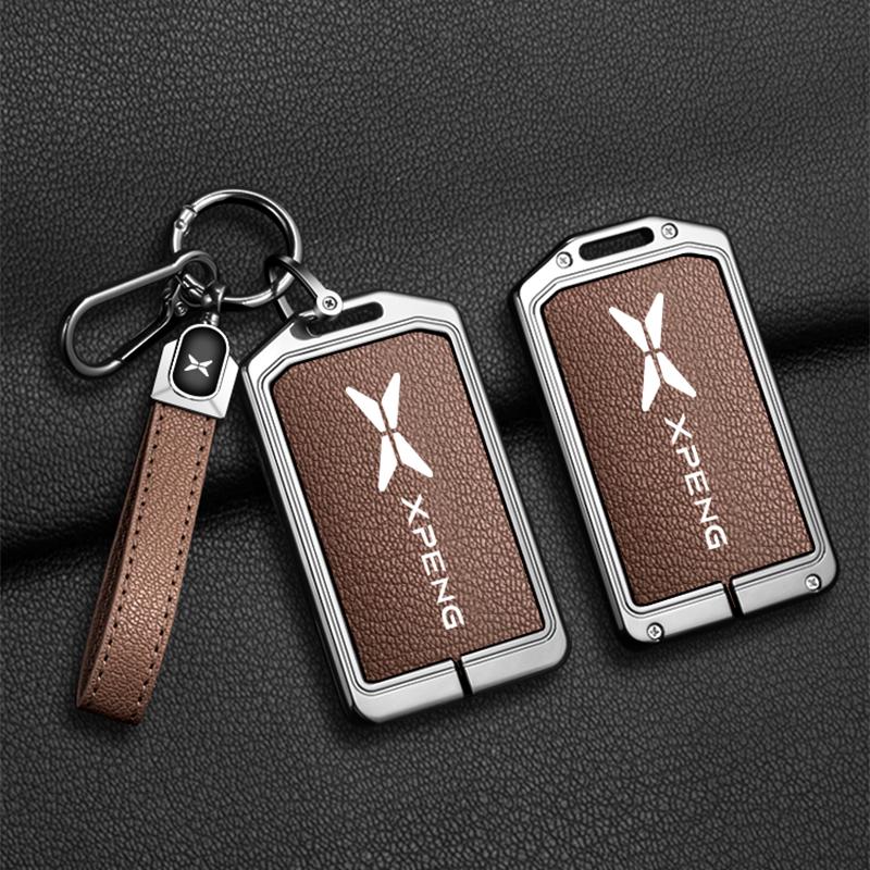 Car Zinc Alloy Leather NFC Card Key Case Cover for  Xpeng P7+ P5 G6 G7 G9 G31 2026 2025 2024 Auto Protector Keychain Accessories
