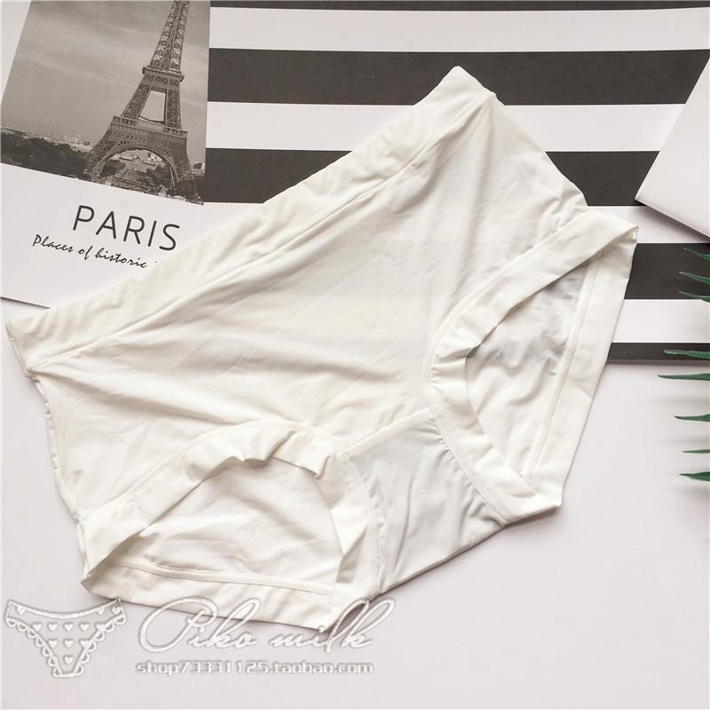 9908 Mid-Waist Ice Silk Women's Underwear - Solid Colors