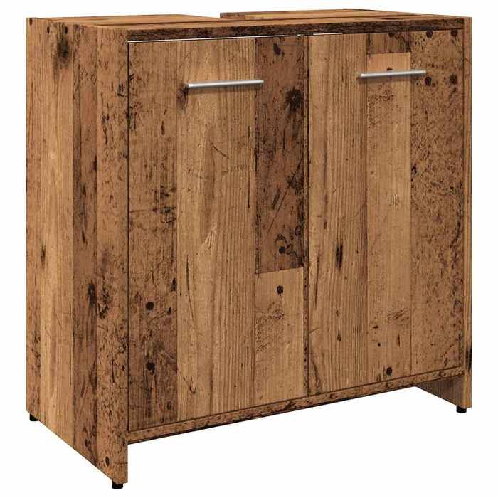 VidaXL Armoire lavabo de salle de bain vieux bois 60x33x60 cm, meuble de lavabo, meuble sous vasque de salle de bain, meuble 856039