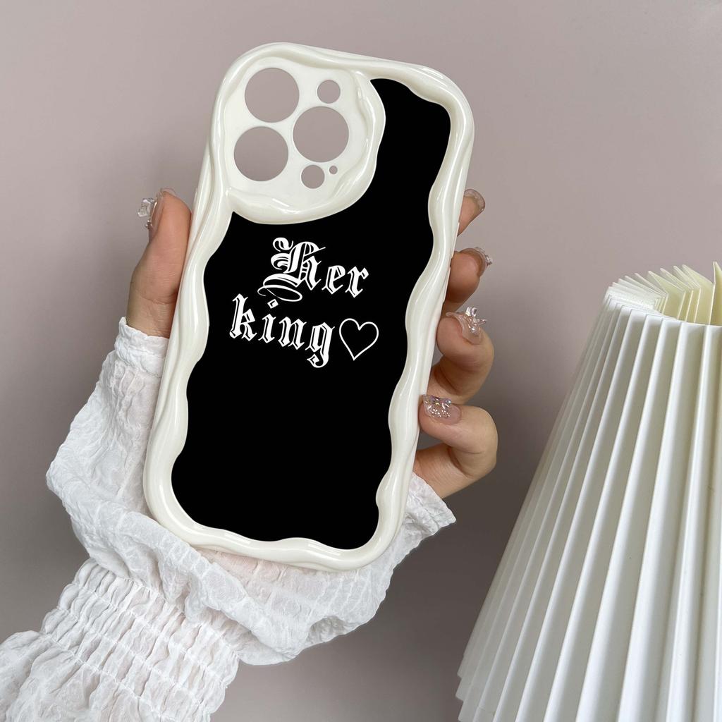 LZ29 Queen King Crown Couple Clear Soft Wave Phone Cases for iPhone 15 13 Pro Max 12 Mini 14 8 Plus XS Max XR 6 Protection Back Cover