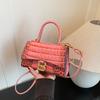 New High-end Light Luxury Crocodile Pattern Hourglass Bag Portable Shoulder Messenger Trendy Women's Bag
