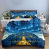 Illuminated pyramid and aurora. Bedding sets Duvet cover sets Duvet covers Pillowcases(1 * Duvet Cover 2 * Pillowcases without duvet insert)