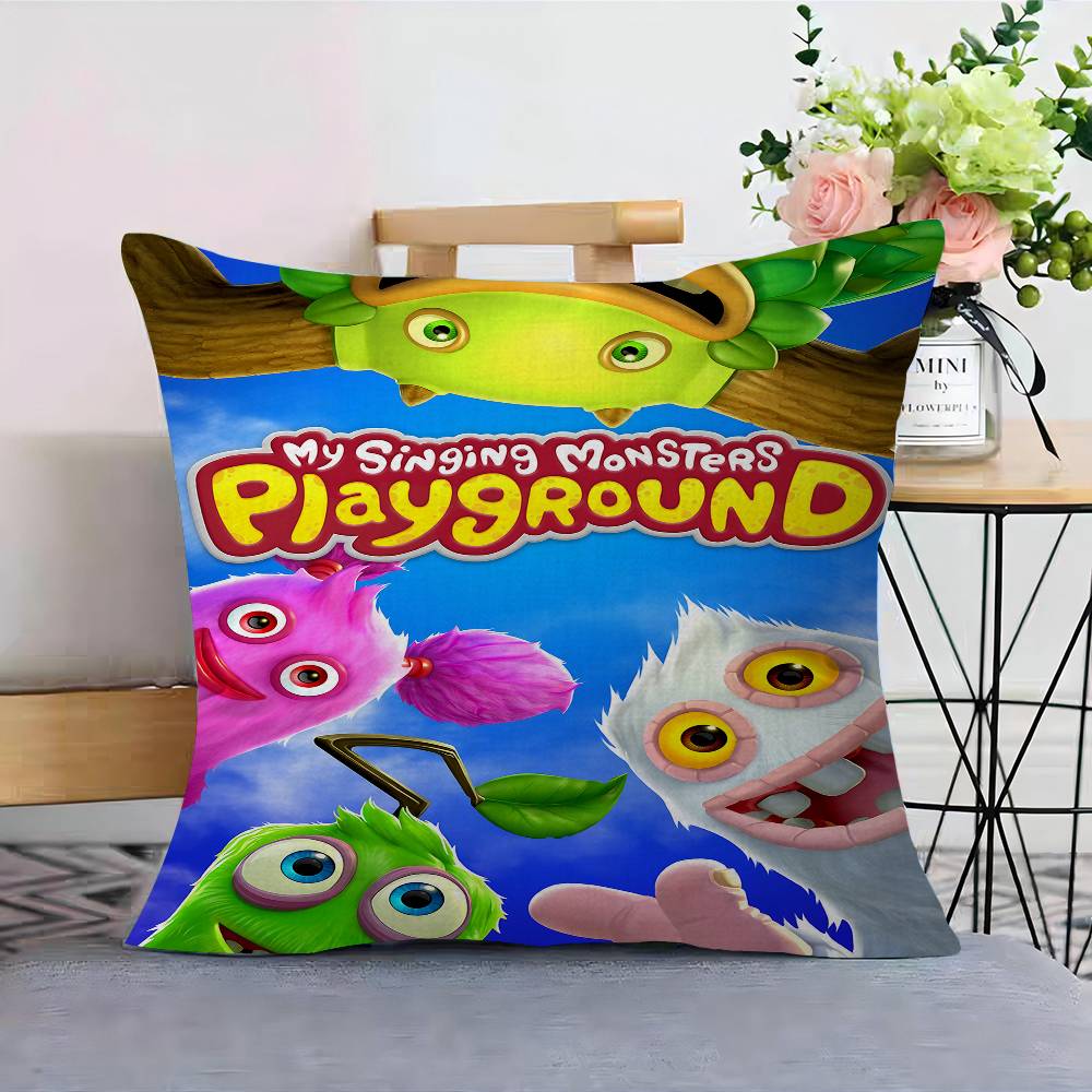 Game My Singing Monsters Office Cushion Pillowcase Car Cushion Cover45X45CM Lumbar Pillowcase Sofa Pillowcover