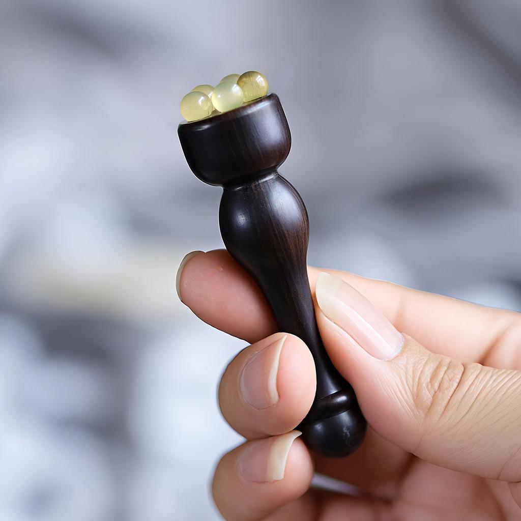 Small Lotus Pod Facial Massager Wooden Beauty Skin Care Tool No Paint Natural Wood Facial Relaxation Equipment