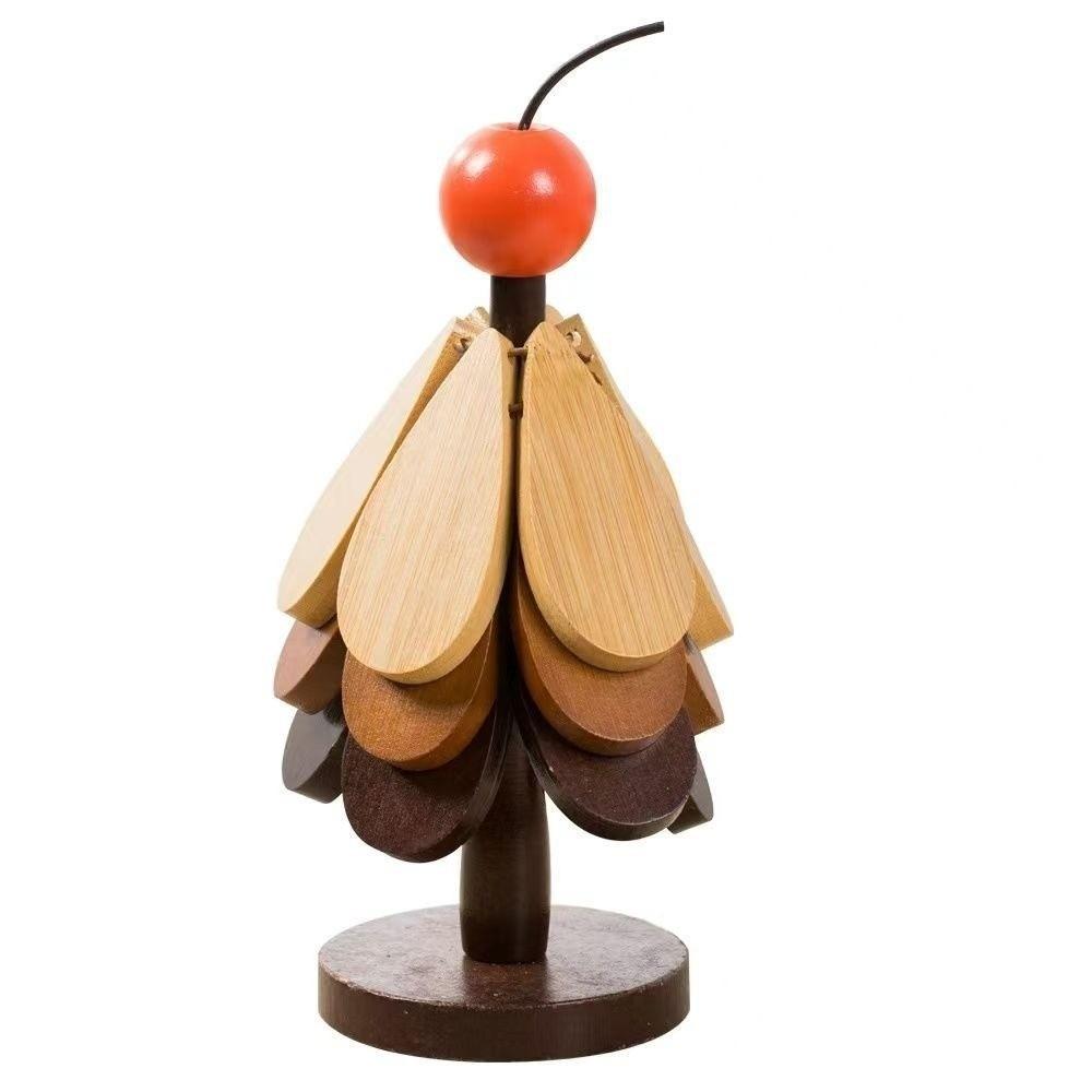 Decorative Wooden Trivets Anti Scald Tree Shape Insulation Pad  Dining Table