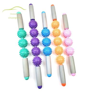 Hedgehog Muscle Massage Stick with Three Ball Roller