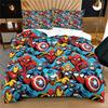 Cute Marvel Superhero Duvet Cover Set Comforter Cover Bedding Set No Filler For Teens Bedroom Living Room Decor