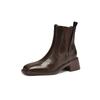 Fashion New Autumn Winter Women Boots Fashion Square Toe Chelsea Boots for Women Short Boots Shoes Chunky Heel Botines Mujer High Heels