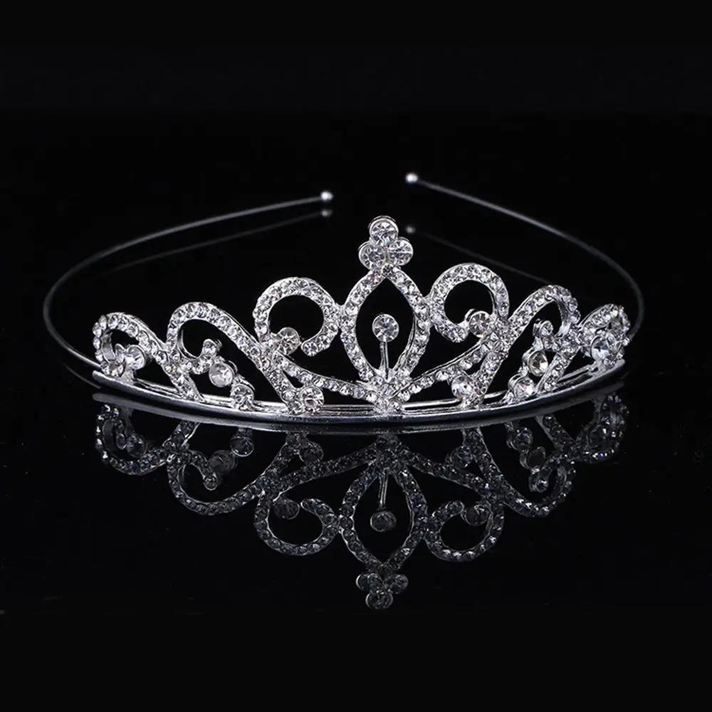 Exquisite Princess Crystal Tiara Crown Headband Children Girls Love Bride Prom Wedding Party Accessories Jewelry Gifts New