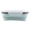 Blue/Pink/Green Foldable Lunch Box Silicone Fruit Storage Box  For Outdoor Travel