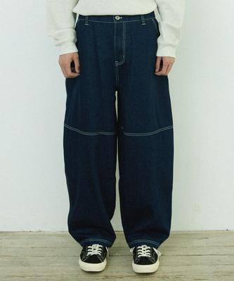 COMONINOZ Wide Balloon Pants [Indigo Blue]