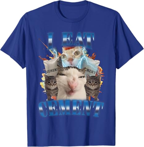 I Eat CeUnisext Cursed Cat Funny Oddly Specific Dank Meme TShirt Womens Fashion Kitty Streetwear Clothes Graphic Saying Tee Tops