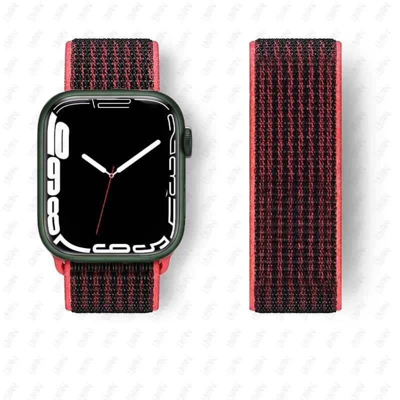 Nylon Band for Apple Watch Strap 49mm 45 41mm 44mm 40mm 42mm 38mm Adjustable Elastic Bracelet iWatch Ultra Series 9 3 4 5 SE 678