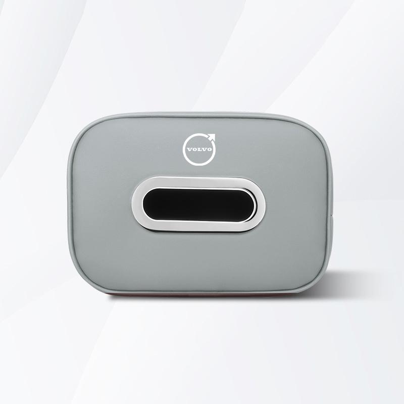 Boîte à mouchoirs de voiture Accessoires d'intérieur de voiture Pour Volvo V60 V40 XC90 S60 C30 XC60 Rdesign XC40 Sac de rangement pour mouchoirs en cuir Étui Kleenex
