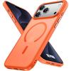 Case for iPhone 18 Pro, Shockproof Translucent Orange Magnetic Ring Protection