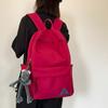 Student School Bag Women's Large Capacity Backpack Solid Color Men's Backpack