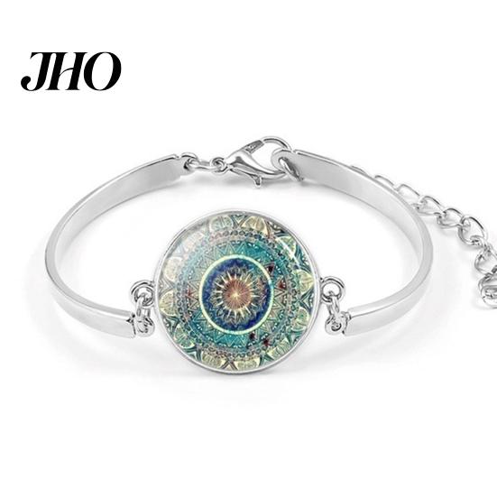 Lobster Clip Bracelet 3 Pcs/Set Women Jewelry Set Vintage Ethnic Style Adjustabler Printing Necklace Earring Length Hook Earrings Bangle Lady